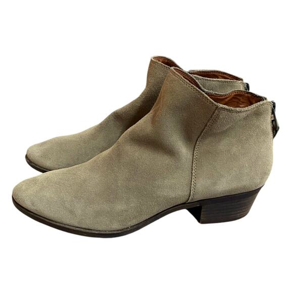 Lucky Brand Bremma Women's Ankle Bootie 11 Tan Khaki Leather Boots 1" Block Heel - Picture 9 of 9